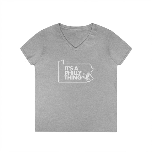 Ladies' V-Neck T-Shirt - It's A Philly Thing - Casual City Pride Tee